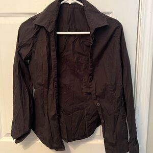 Women's Black Button Down shirt